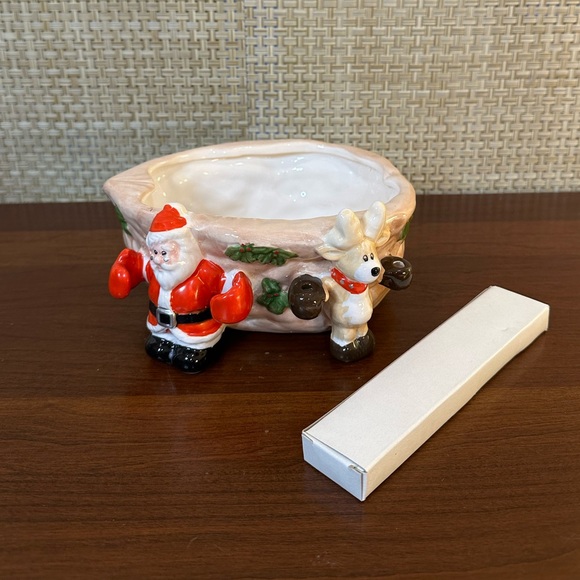 🎄🌟HP🌟VTG 1994 NIB Ceramic Nut Bowl/Nut Cracker House of Lloyd Nuts About XMas - Picture 7 of 13